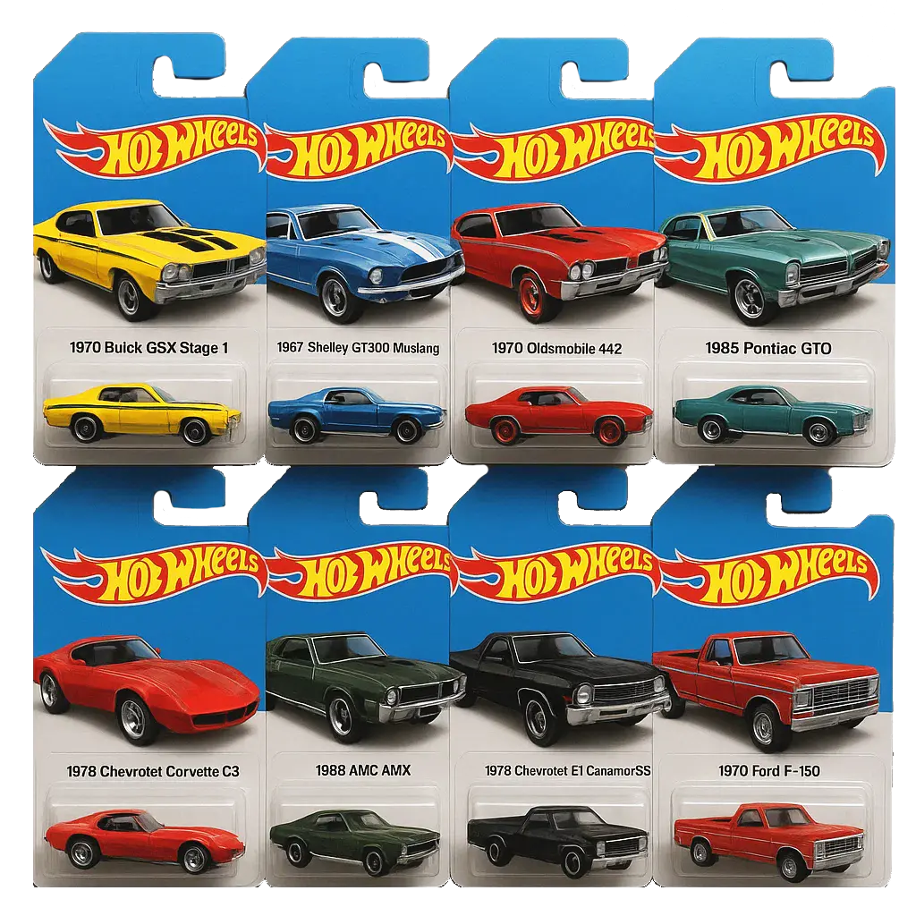 Horký výprodej - 50% SLEVA - Adventní kalendář Hot Wheels Muscle Toy Car - 24 DNŮ 2025
