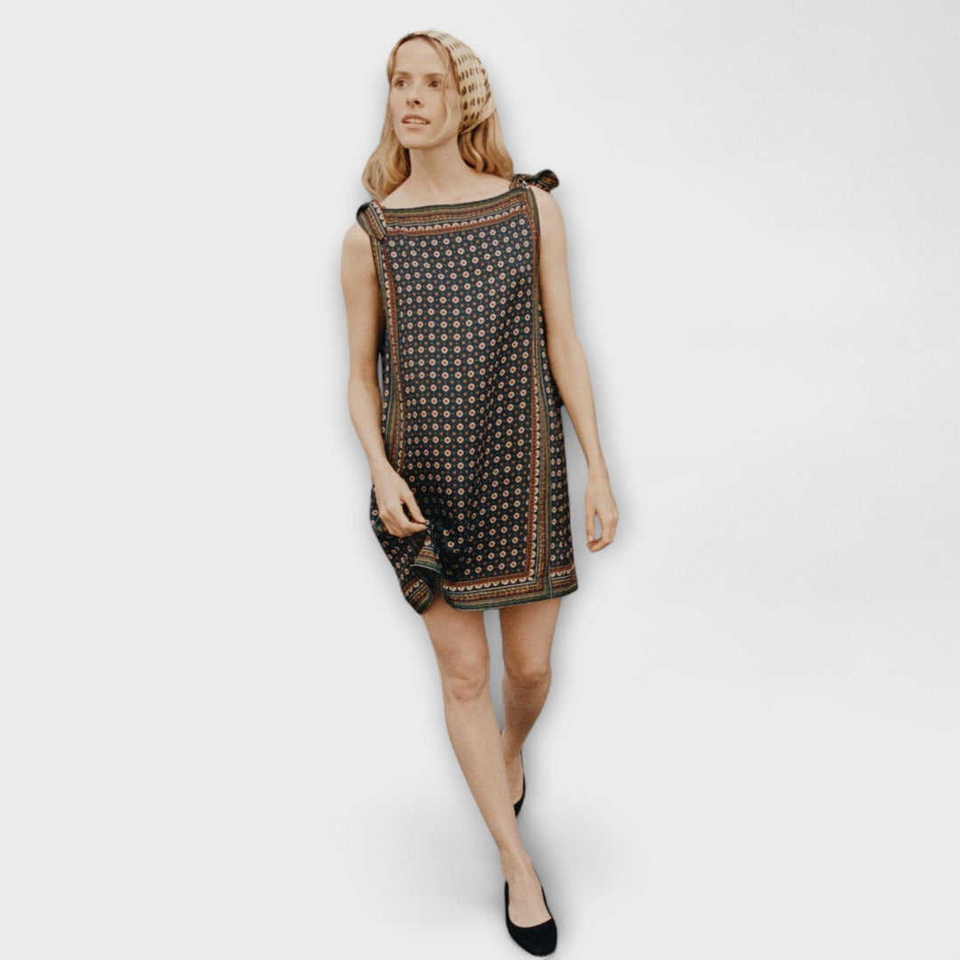 Zita | Minišaty s vintage potiskem šátků