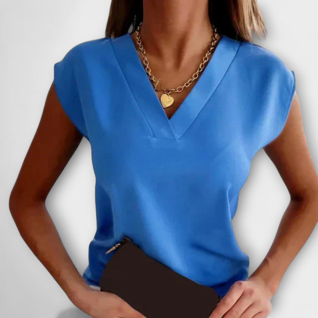 Isla | Letní top s výstřihem do V a krátkými rukávy