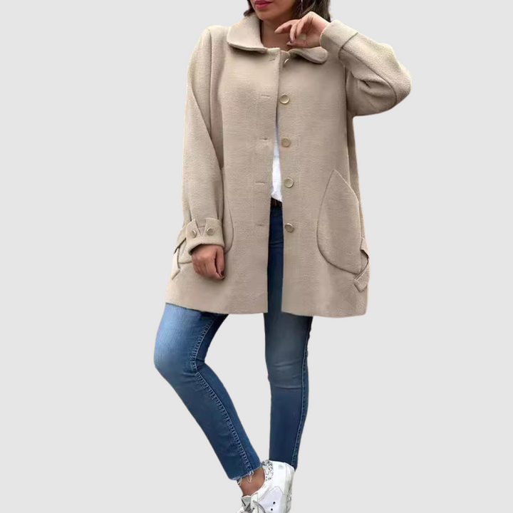 Martina - Klasický oversized kabát s knoflíky