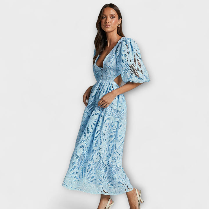 Sira | Midišaty s výšivkou a průstřihy