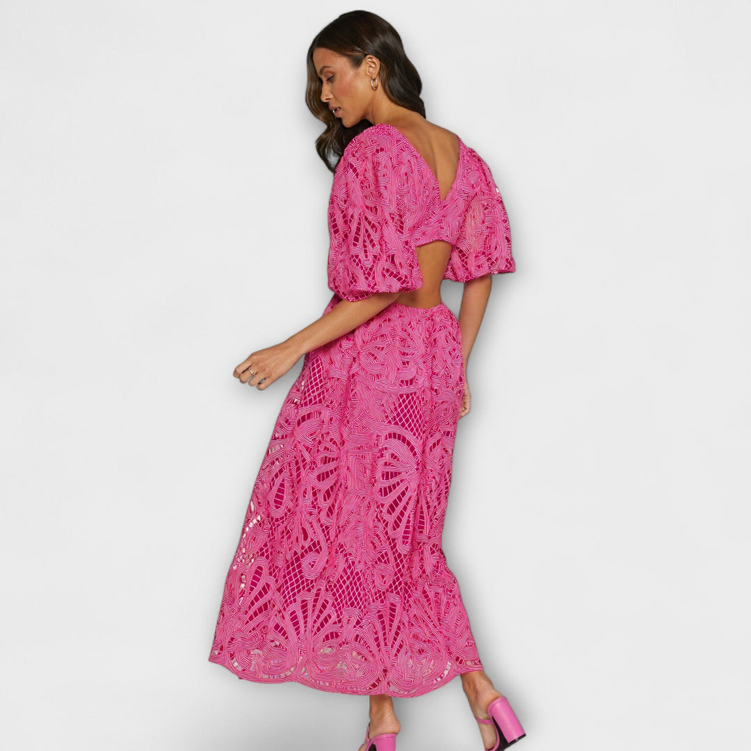 Sira | Midišaty s výšivkou a průstřihy