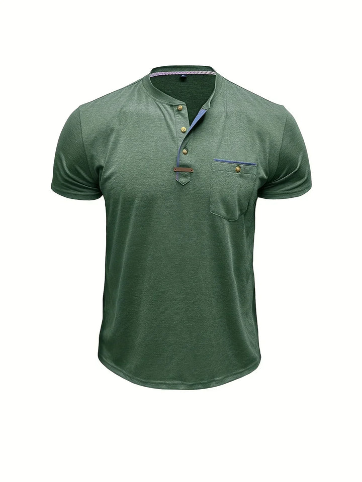 Savrani™ | Elegantní tričko s kulatým výstřihem a kapsou