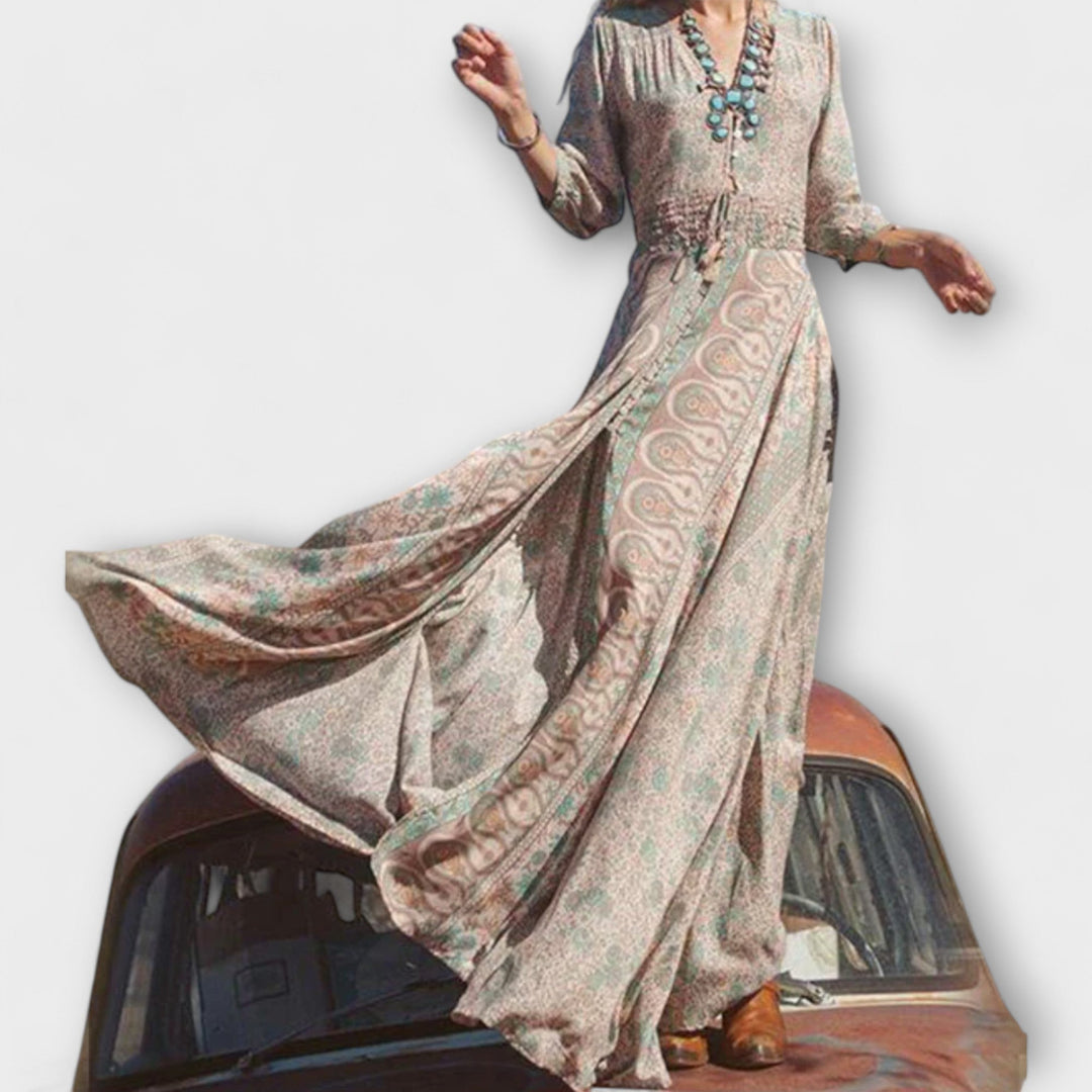 Natali | Maxi šaty s boho potiskem