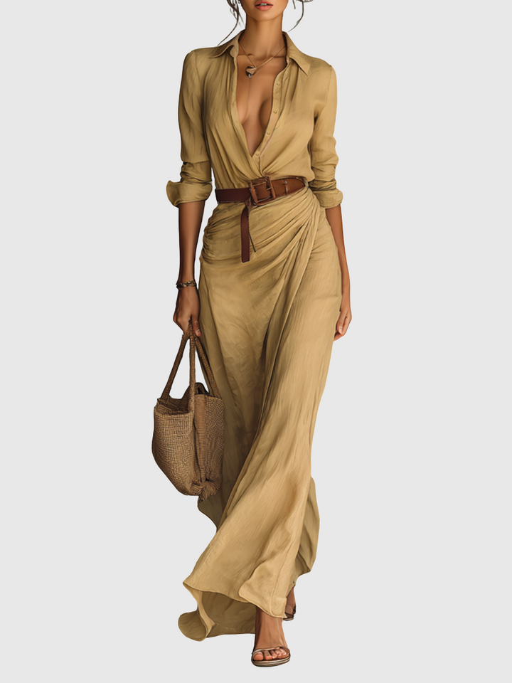 Svatava | Dlouhé šaty s límečkem