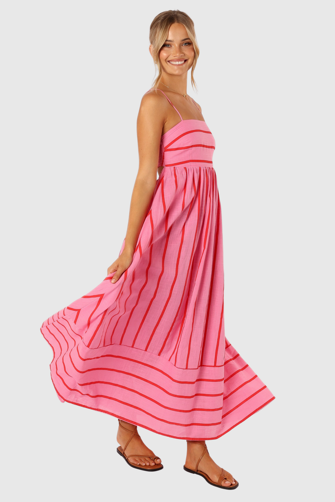 Julie | Maxi šaty v jasně růžové barvě