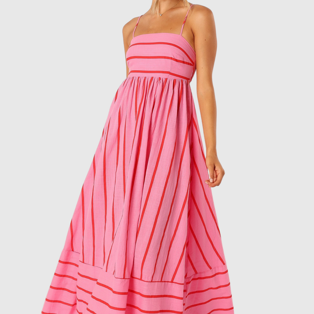 Julie | Maxi šaty v jasně růžové barvě