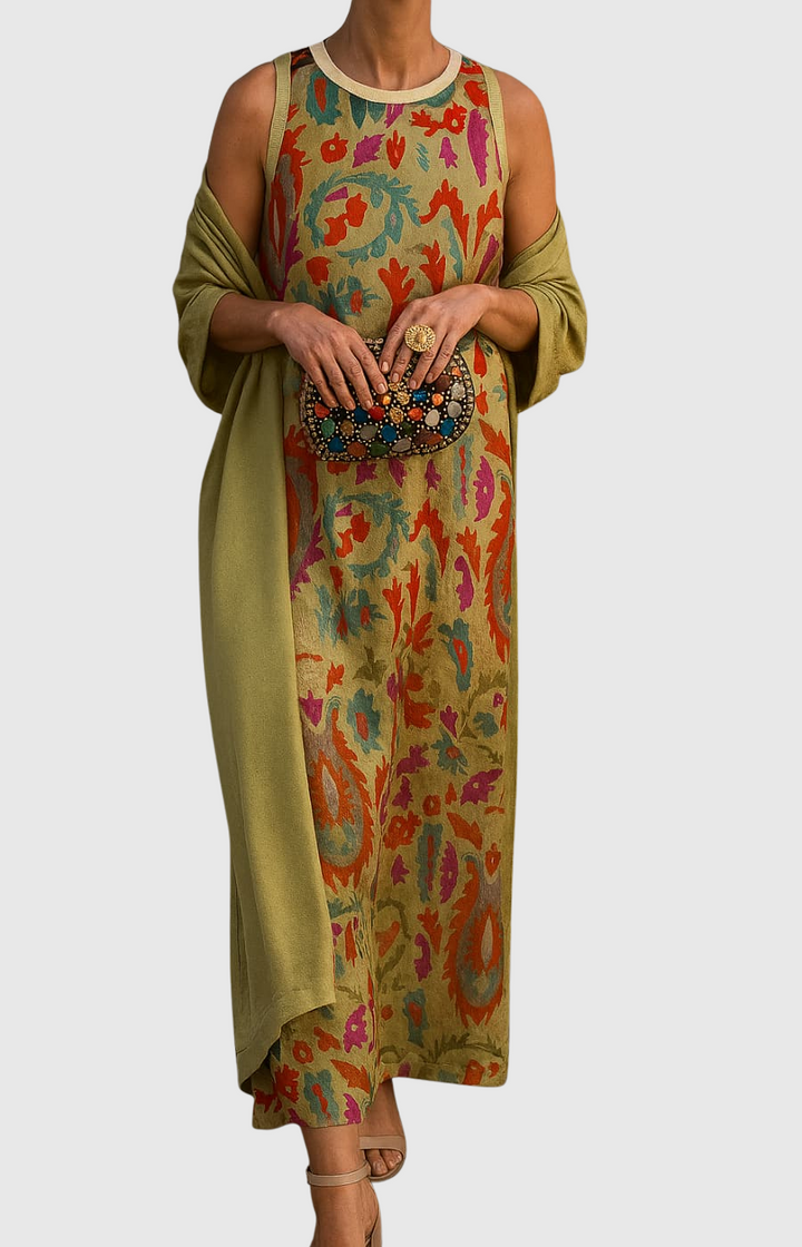 SERAPHINA | Elegantní Dlouhé Šaty s Ladící Štolou pro Výjimečné Příležitosti