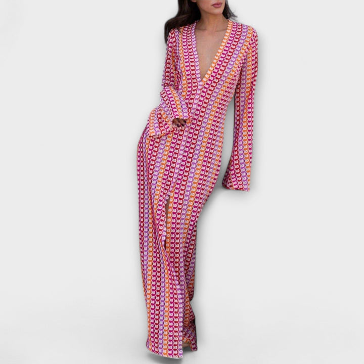 Emma | Šaty přes plavky s výstřihem do V a prázdninovým nádechem