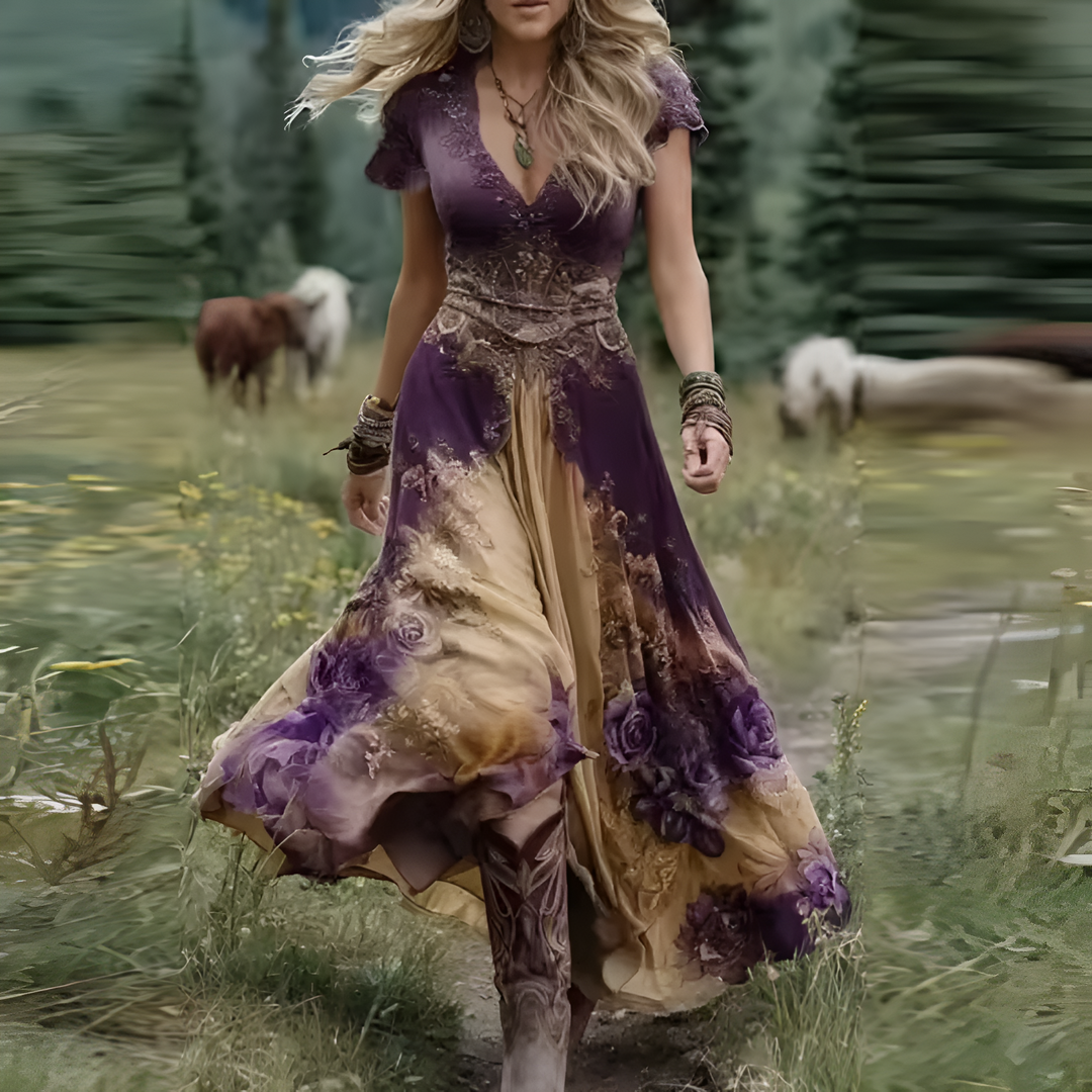 Caitríona - Elegantní květinové šaty