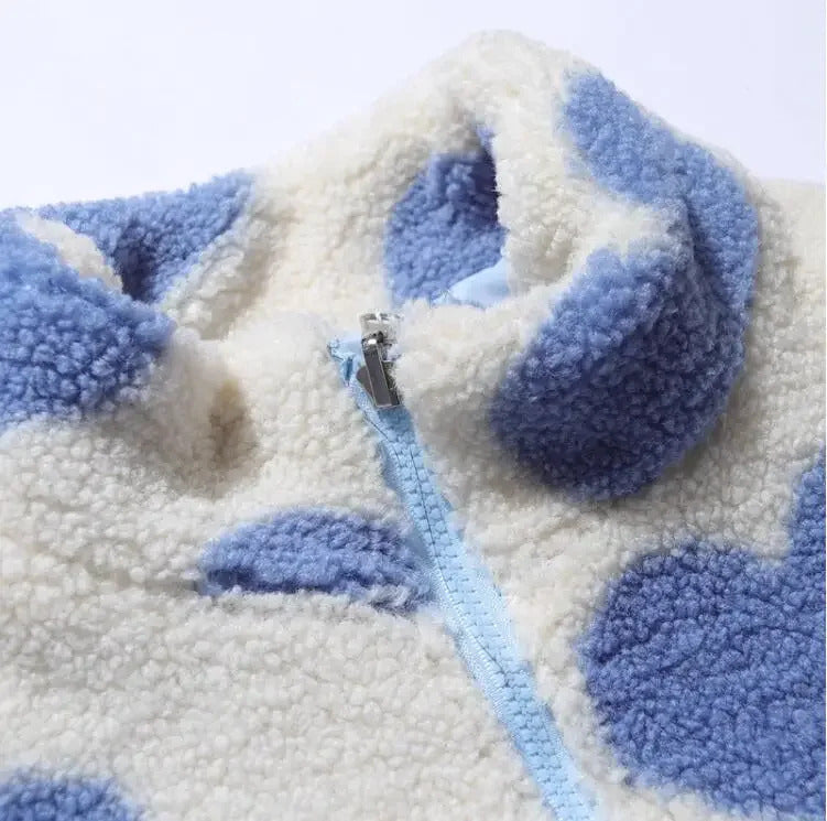 Daria™ | Dvoubarevná bunda srdíčka