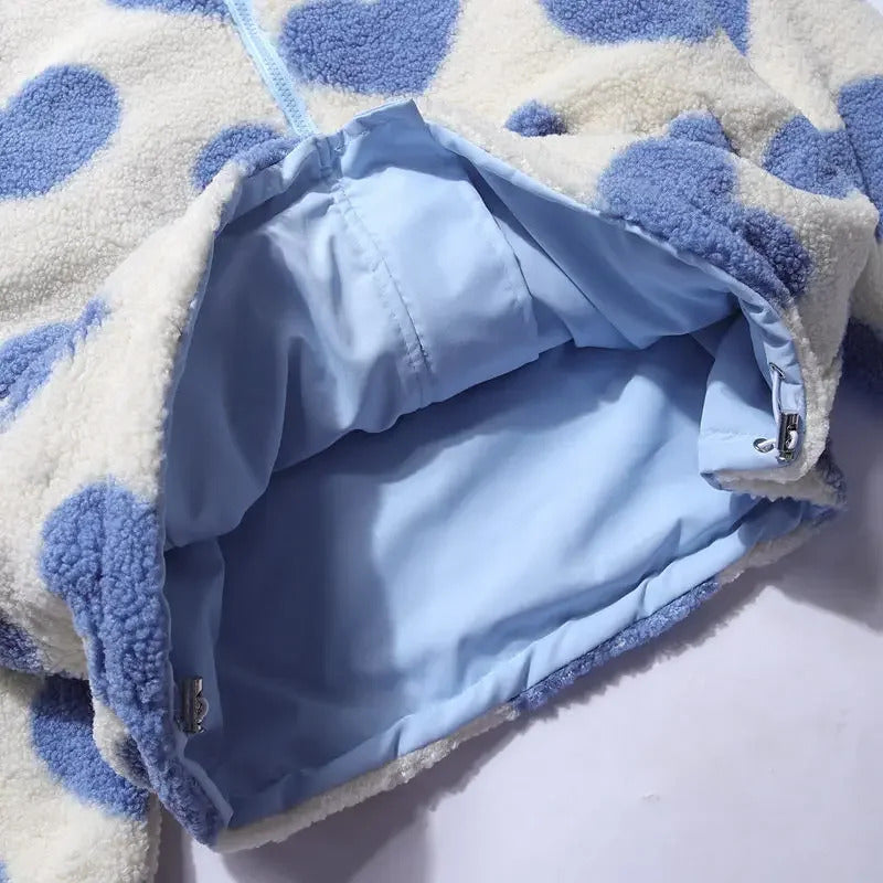 Daria™ | Dvoubarevná bunda srdíčka