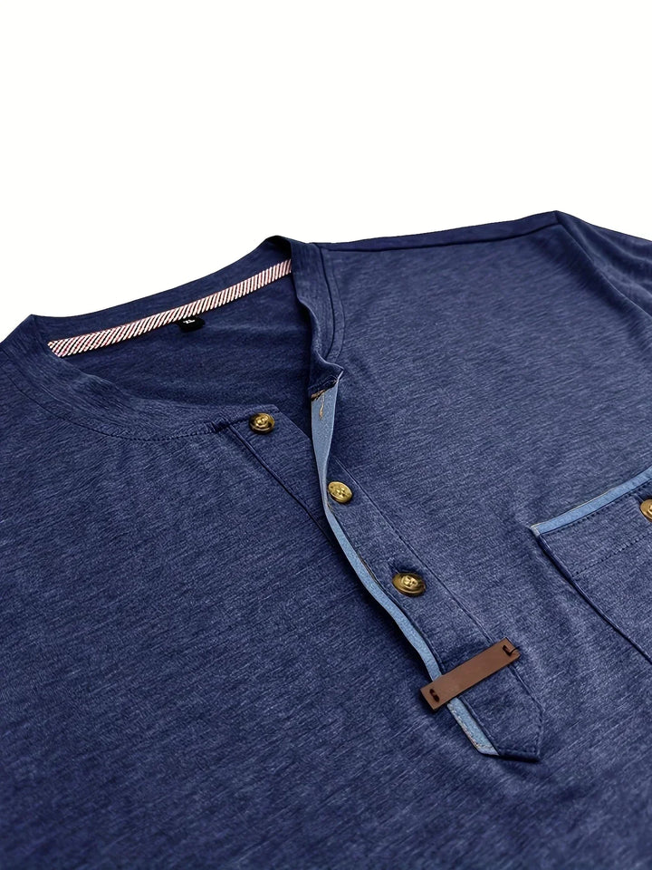 Savrani™ | Elegantní tričko s kulatým výstřihem a kapsou