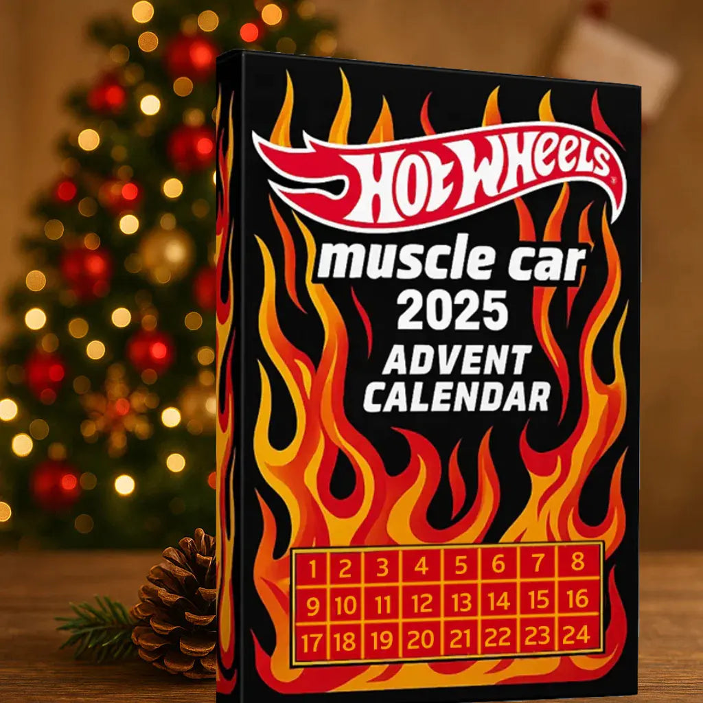 Horký výprodej - 50% SLEVA - Adventní kalendář Hot Wheels Muscle Toy Car - 24 DNŮ 2025