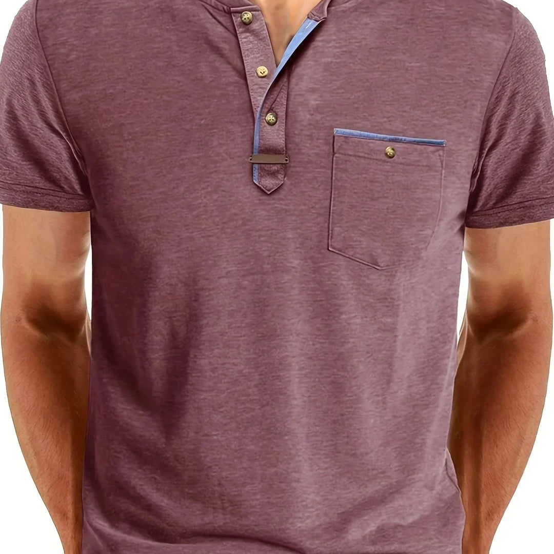 Savrani™ | Elegantní tričko s kulatým výstřihem a kapsou