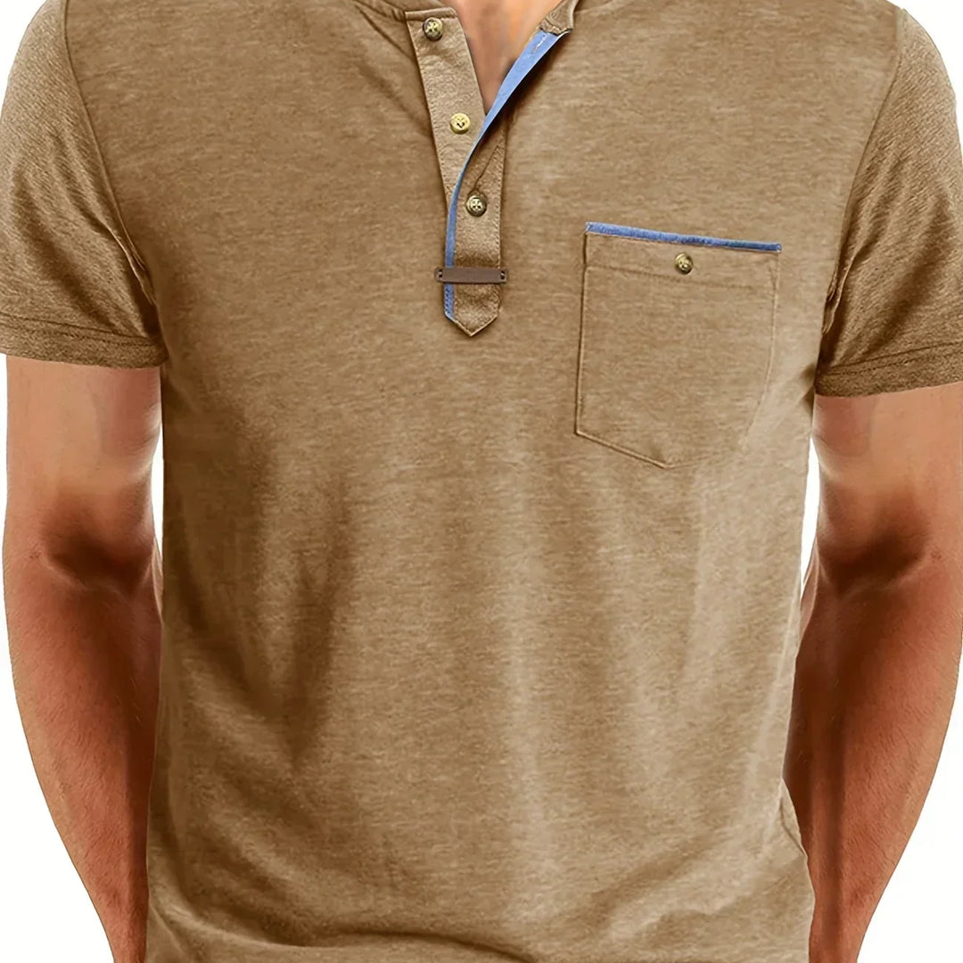 Savrani™ | Elegantní tričko s kulatým výstřihem a kapsou