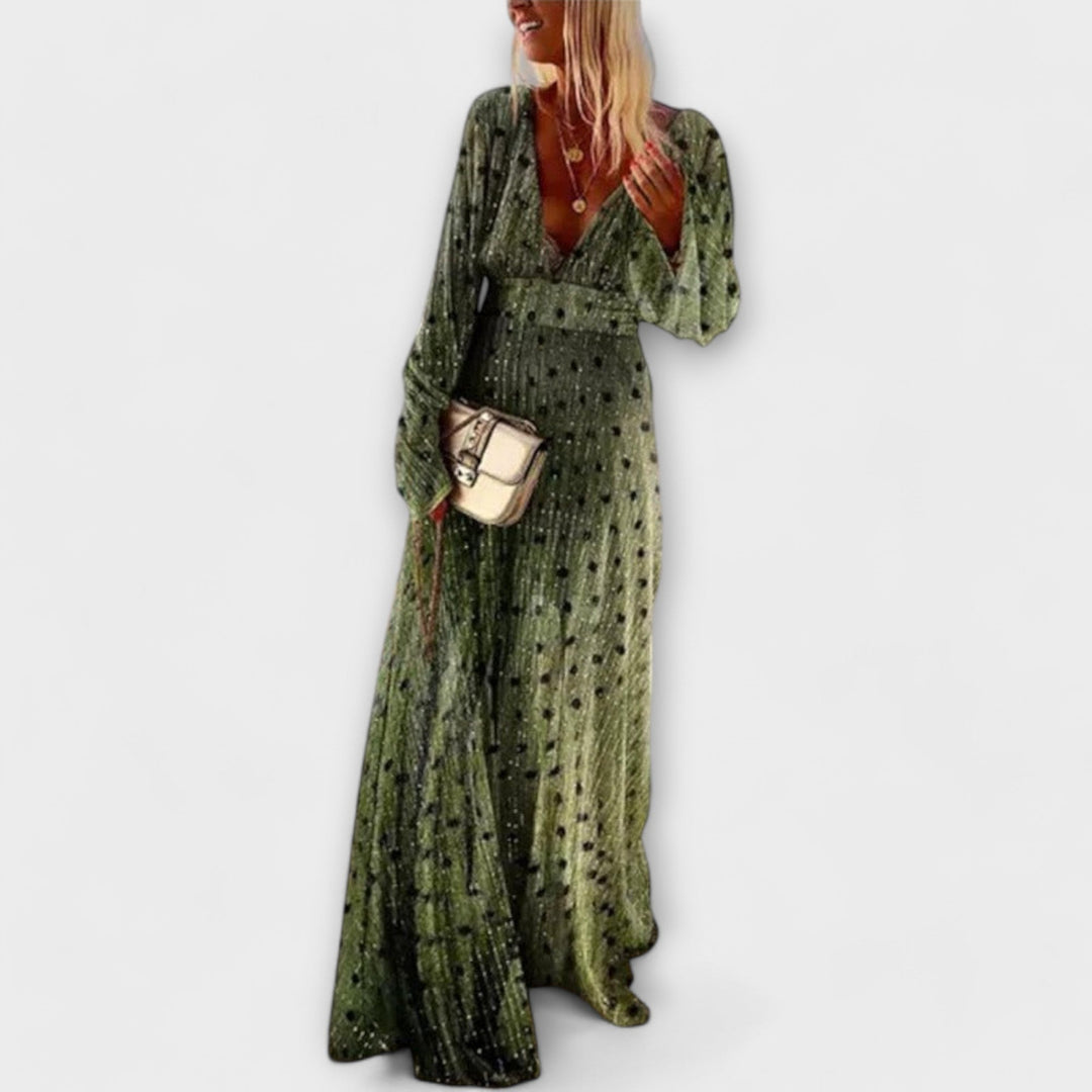 Sabina | Maxi šaty s puntíky